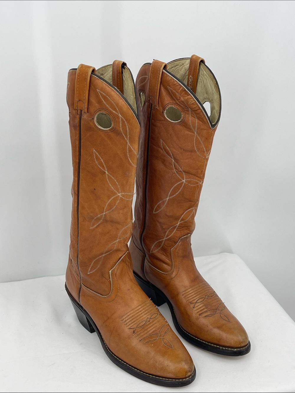 ACME VINTAGE Men's Brown Leather Western Cowboy Boots SIZE 8.5D